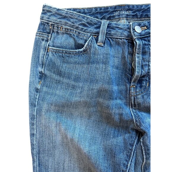 Kate Spade Jean Size 26 The Kick It Saturday Button Fly Straight Leg Cropped Cot - Picture 4 of 8